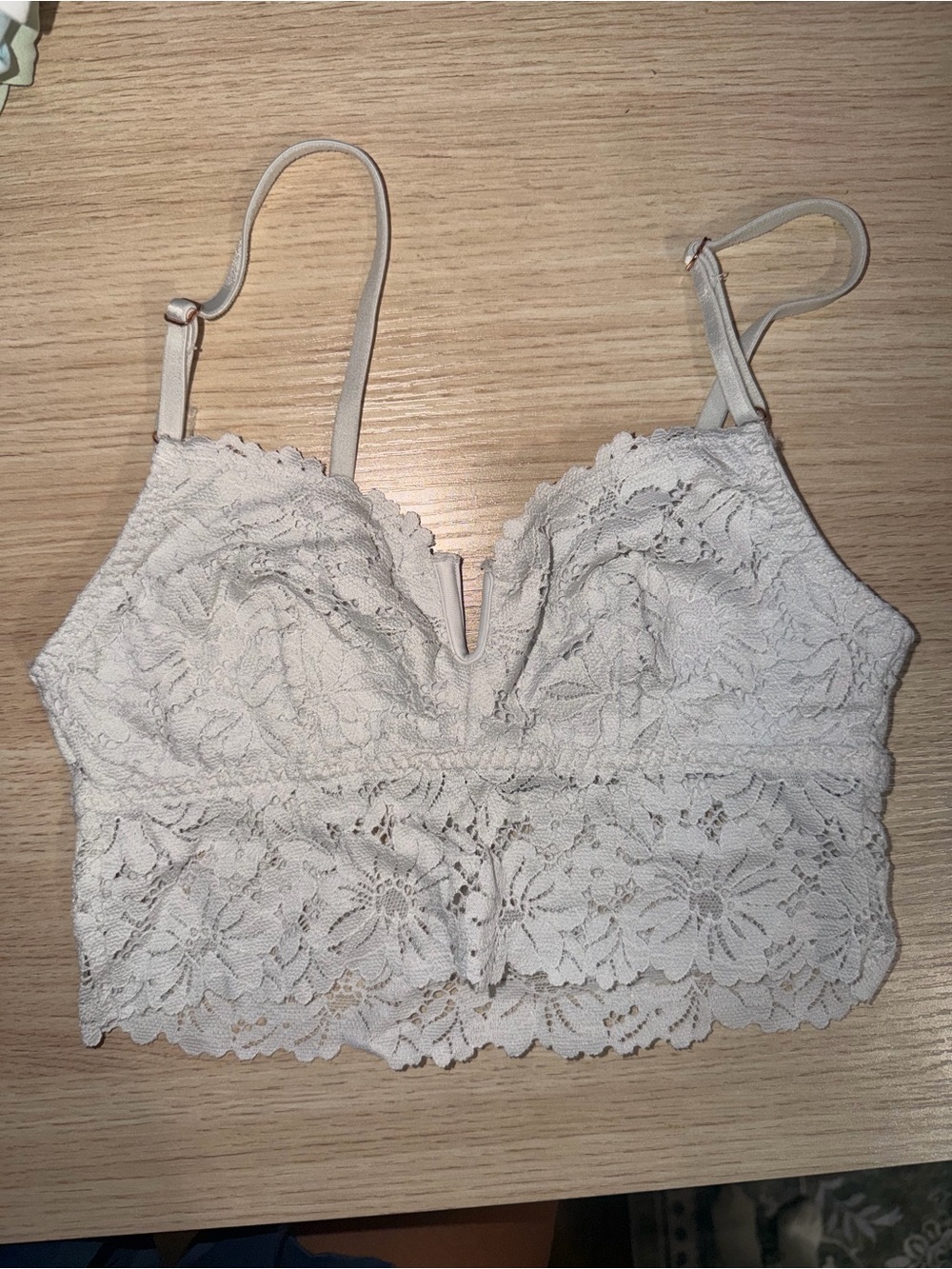 PINK Victoria's Secret Lace Bralette in Light Cream
